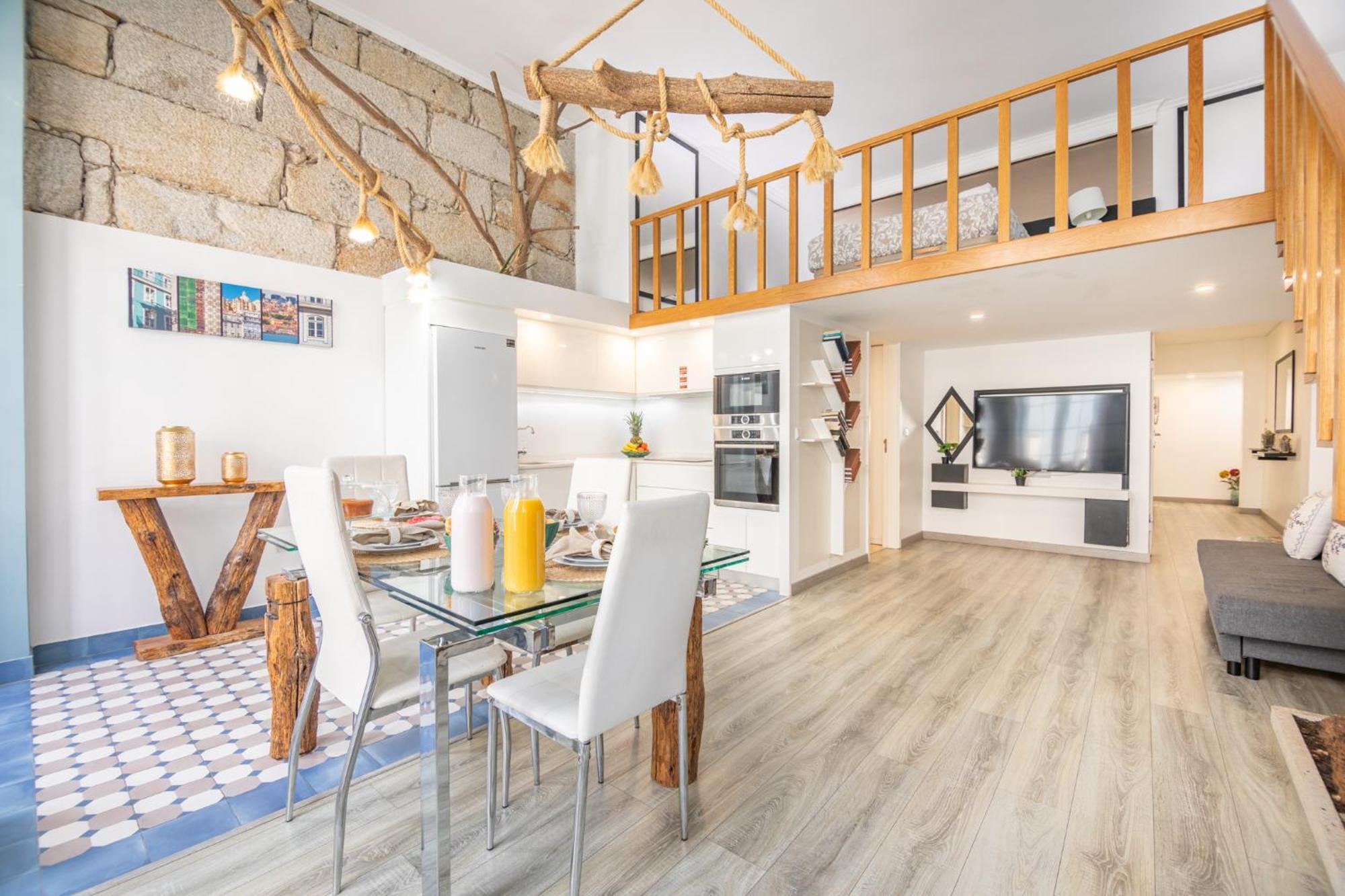 Deluxe Spacious Flats W Mezzanine By Host Wise Appartement Porto Kamer foto